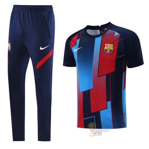 Calcio Maglie Formazione Set Completo Barcellona 2021 2022 Blu Rosso Nero