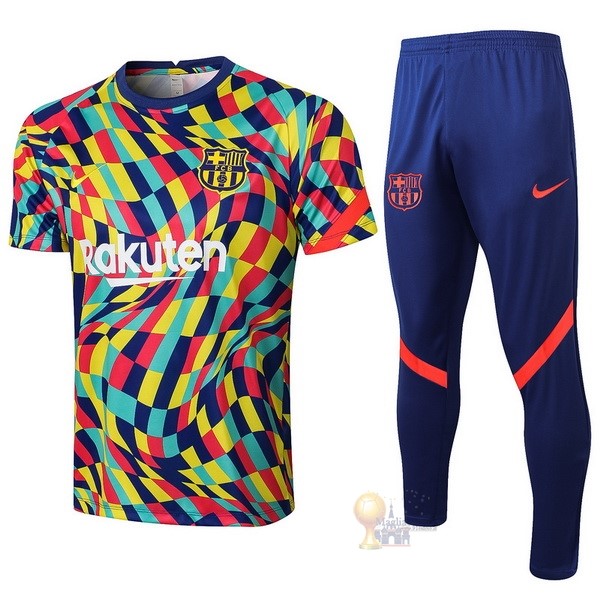 Calcio Maglie Formazione Set Completo Barcellona 2021 2022 Giallo Rosso