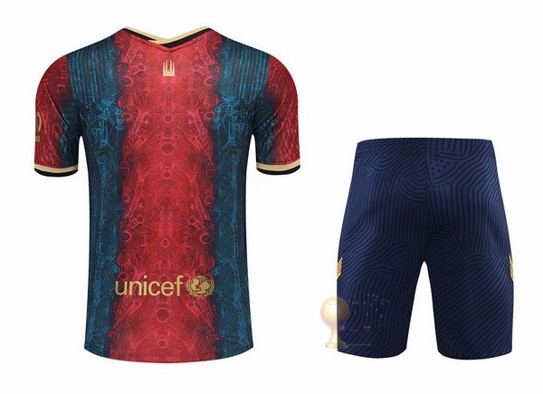 Calcio Maglie Formazione Set Completo Barcellona 2021 2022 Rosso Blu