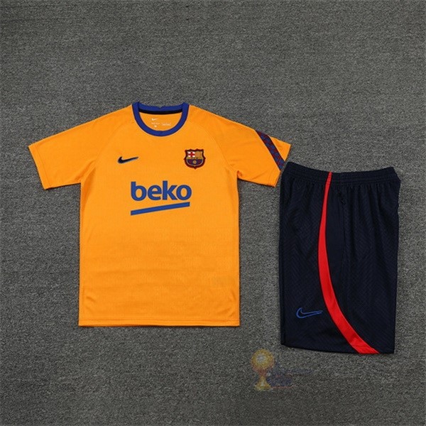 Calcio Maglie Formazione Set Completo Barcellona 2022 2023 Arancione I Blu