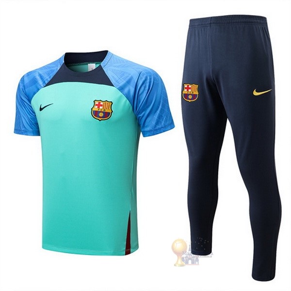 Calcio Maglie Formazione Set Completo Barcellona 2022 2023 Blu I Verde