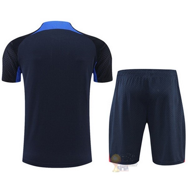 Calcio Maglie Formazione Set Completo Barcellona 2022 2023 Blu Navy Rosso