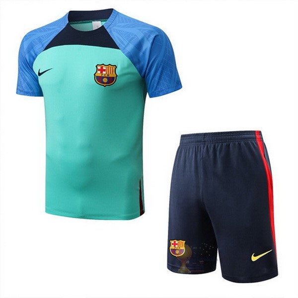 Calcio Maglie Formazione Set Completo Barcellona 2022 2023 Blu Verde