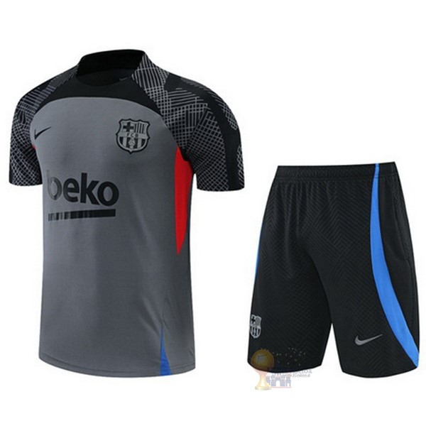Calcio Maglie Formazione Set Completo Barcellona 2022 2023 Grigio Nero
