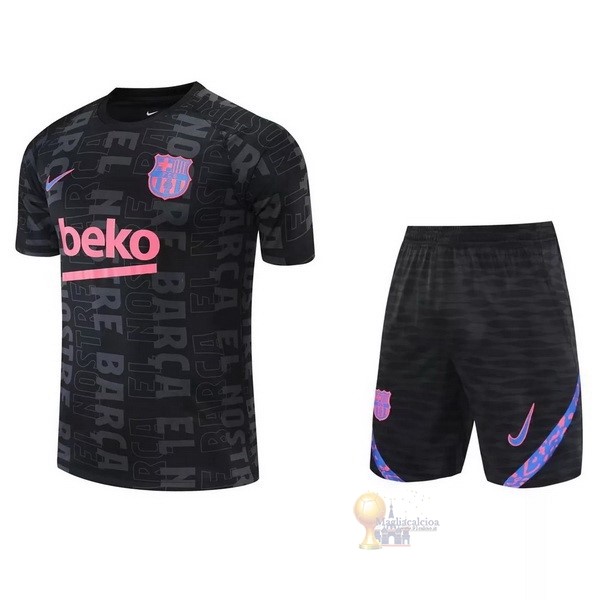 Calcio Maglie Formazione Set Completo Barcellona 2022 2023 Nero Purpureo