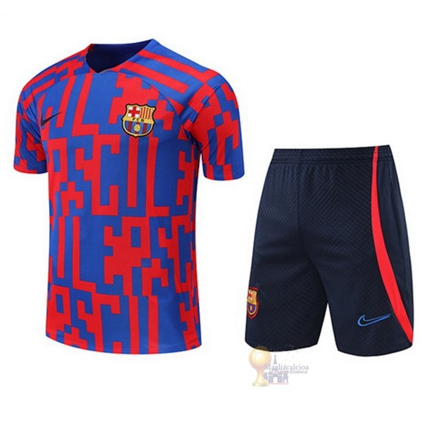 Calcio Maglie Formazione Set Completo Barcellona 2022 2023 Rosso Blu