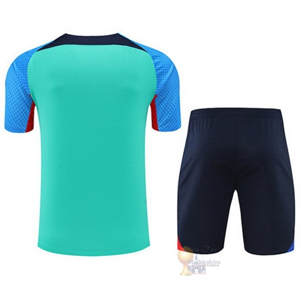 Calcio Maglie Formazione Set Completo Barcellona 2022 2023 Verde Blu Rosso