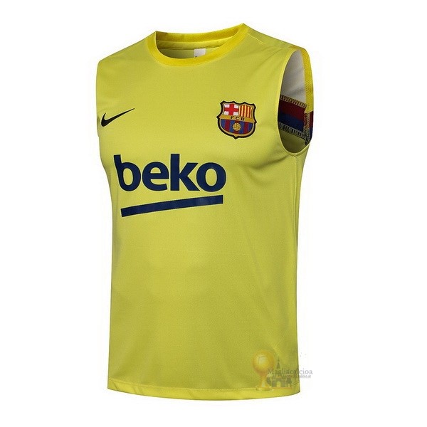 Calcio Maglie Formazione Sin Mangas Barcellona 2021 2022 Giallo