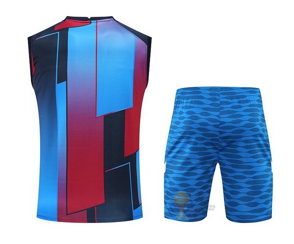 Calcio Maglie Formazione Sin Mangas Set Completo Barcellona 2021 2022 Blu Rosso