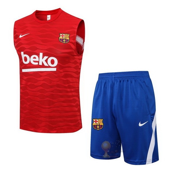 Calcio Maglie Formazione Sin Mangas Set Completo Barcellona 2021 2022 Rosso Blu