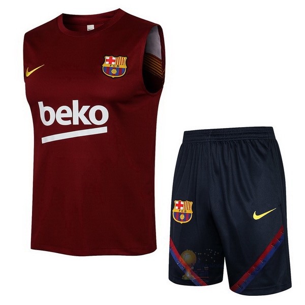 Calcio Maglie Formazione Sin Mangas Set Completo Barcellona 2021 2022 Rosso Navy