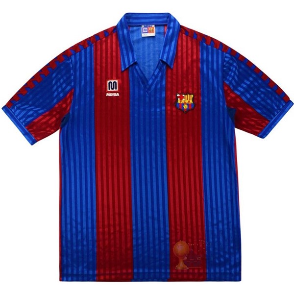 Calcio Maglie Home Maglia Barcellona Stile rétro 1991 1992 Blu Rosso