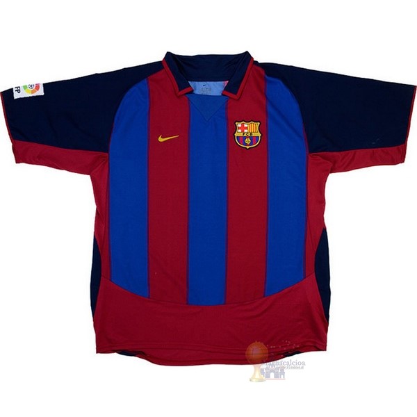 Calcio Maglie Home Maglia Barcellona Stile rétro 2003 2004 Blu Rosso