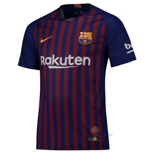 Calcio Maglie Home Maglia Barcellona Stile rétro 2018 2019 Blu Rosso