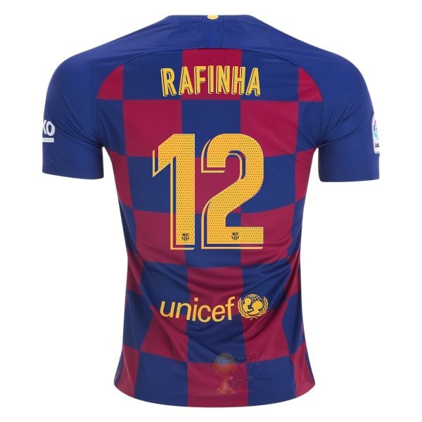 Calcio Maglie NO.12 Rafinha Home Maglia Barcellona 2019 2020 Blu Rosso