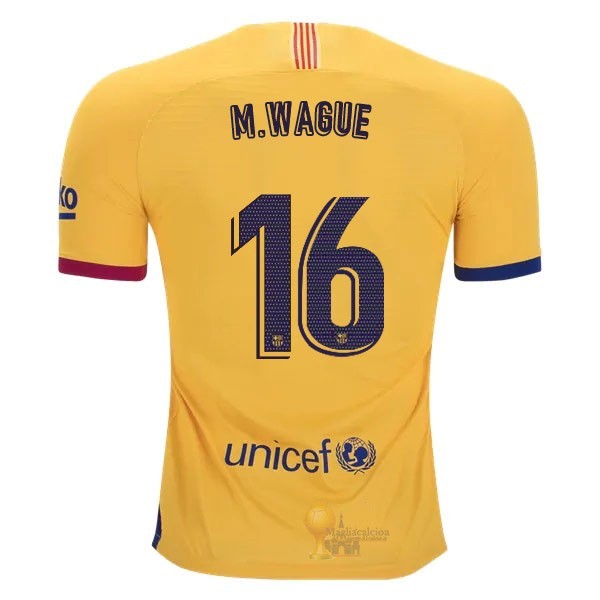 Calcio Maglie NO.16 Wague Away Maglia Barcellona 2019 2020 Blu Rosso