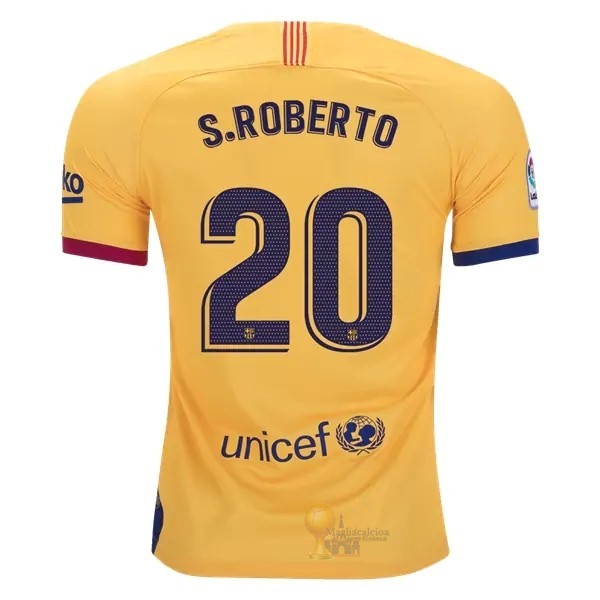 Calcio Maglie NO.20 S.Roberto Away Maglia Barcellona 2019 2020 Giallo