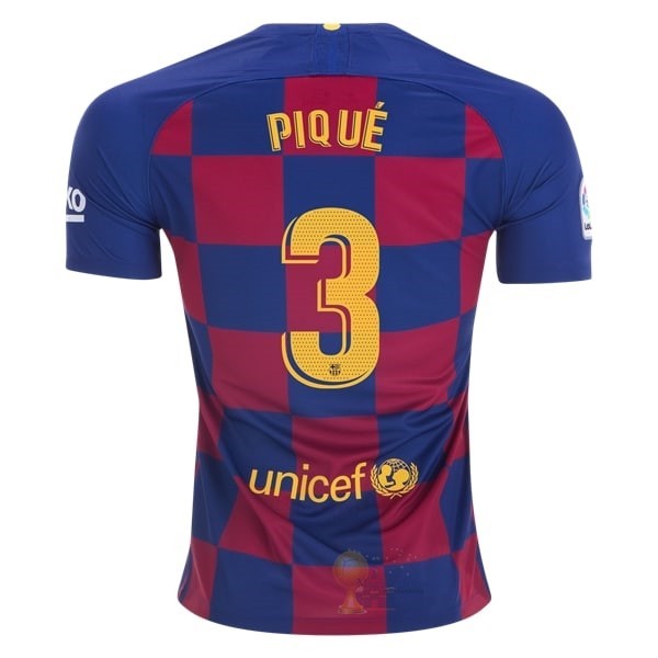 Calcio Maglie NO.3 Pique Home Maglia Barcellona 2019 2020 Blu Rosso