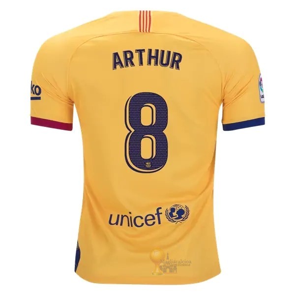 Calcio Maglie NO.8 Arthur Away Maglia Barcellona 2019 2020 Blu Rosso