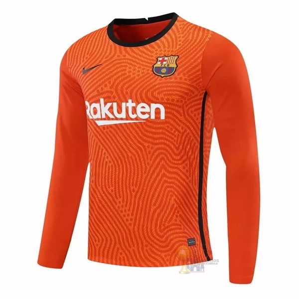 Calcio Maglie Portero Manga Larga Barcellona 2020 2021 Arancione