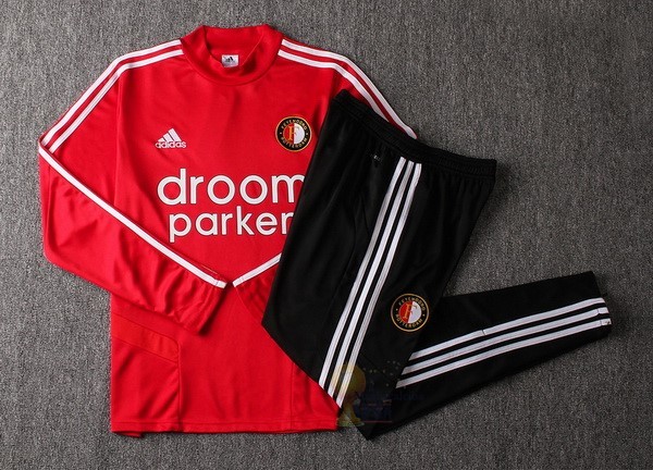 Calcio Maglie Tuta Presentazione Feyenoorod Rotterdam 2019 2020 Rosso Nero