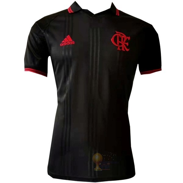 Calcio Maglie Polo Flamenco 2019 2020 Nero Rosso