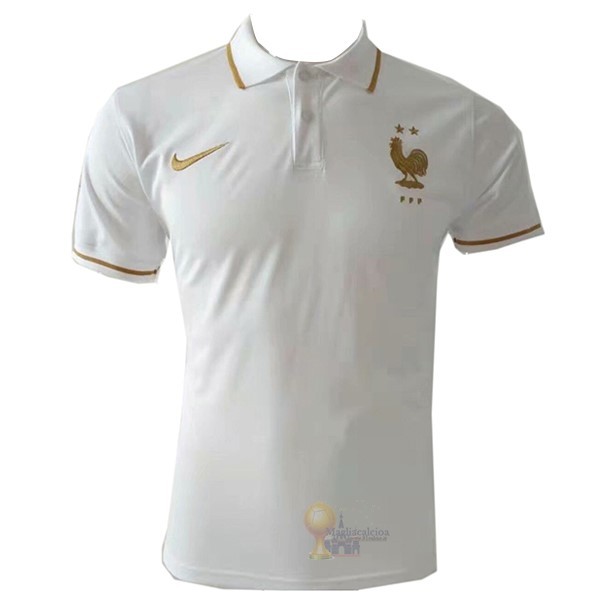 Calcio Maglie Polo Francia 2019 Bianco