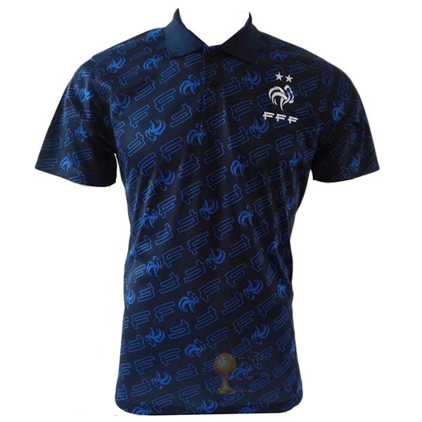 Calcio Maglie Polo Francia 2019 Blu Navy