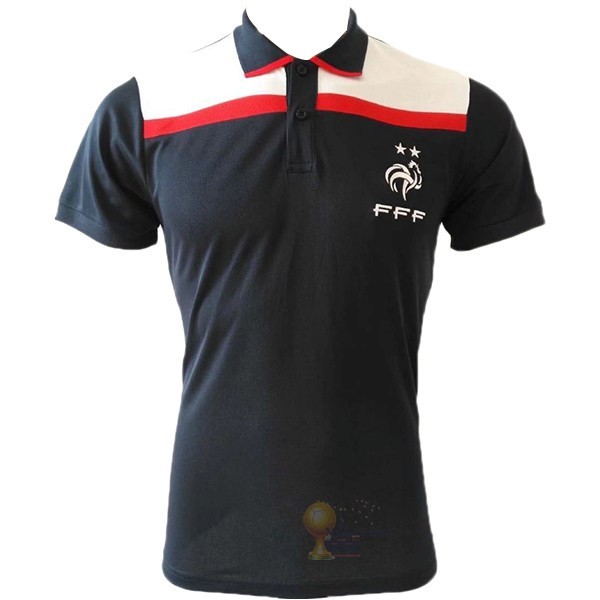Calcio Maglie Polo Francia 2019 Nero Bianco