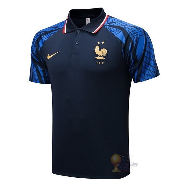 Calcio Maglie Polo Francia 2022 Blu Navy