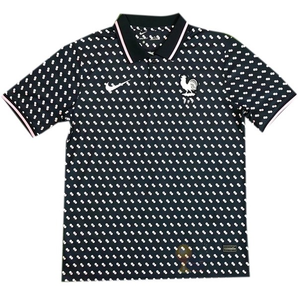Calcio Maglie Polo Francia 2022 Nero Rosa