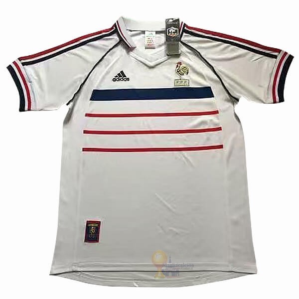 Calcio Maglie Away Maglia Francia Retro 1998 Bianco
