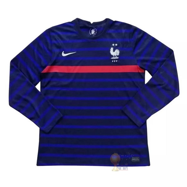 Calcio Maglie Casa Manga Larga Francia 2020 Blu