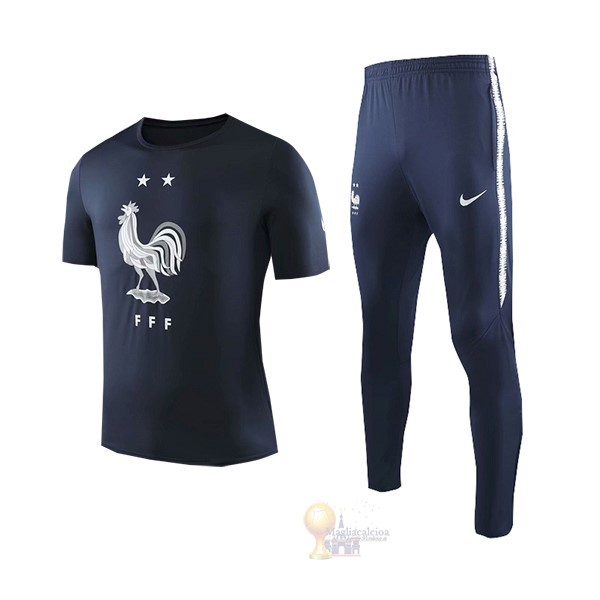 Calcio Maglie Formazione Set Completo Francia 2019 Blu