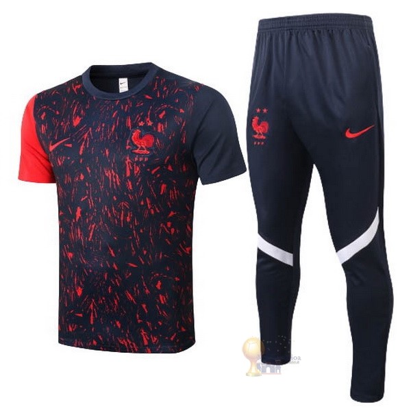 Calcio Maglie Formazione Set Completo Francia 2020 Rosso Blu