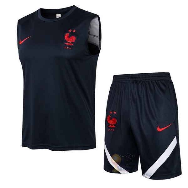 Calcio Maglie Formazione Sin Mangas Set Completo Francia 2021 Blu Navy