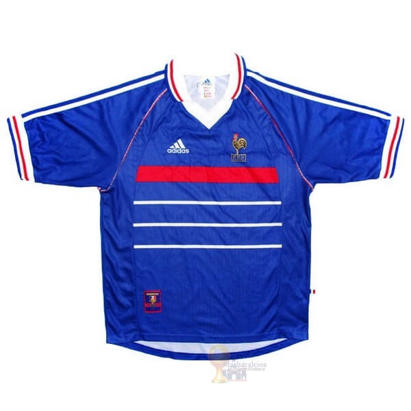 Calcio Maglie Home Maglia Francia Retro 1998 Blu