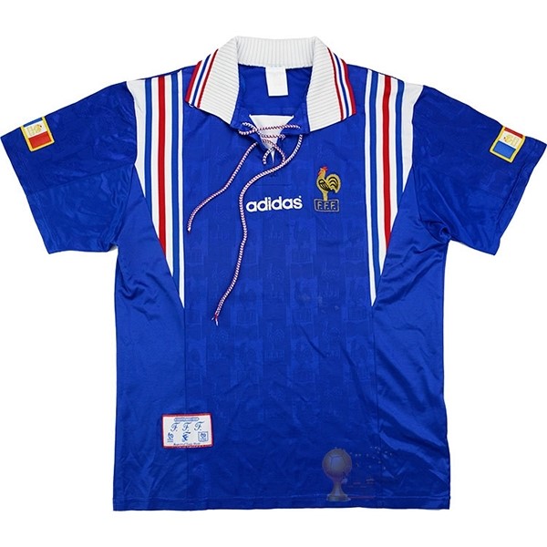 Calcio Maglie Home Maglia Francia Stile rétro 1996 Blu