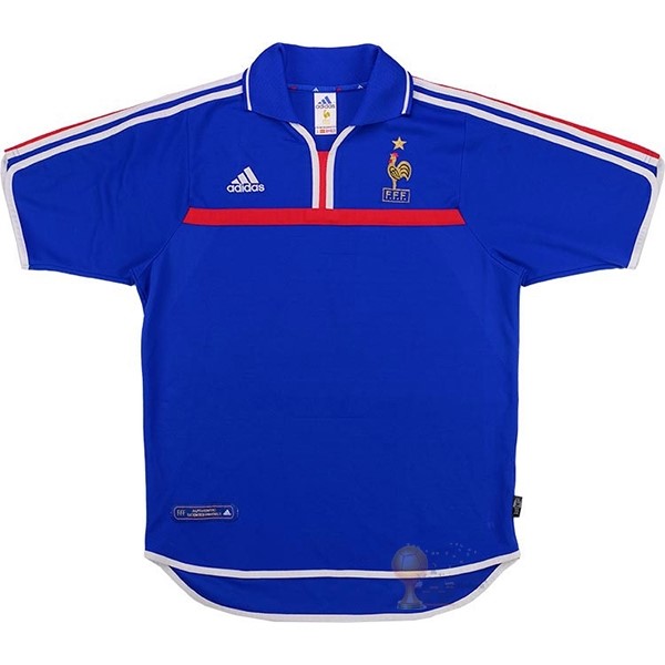 Calcio Maglie Home Maglia Francia Stile rétro 2000 Blu
