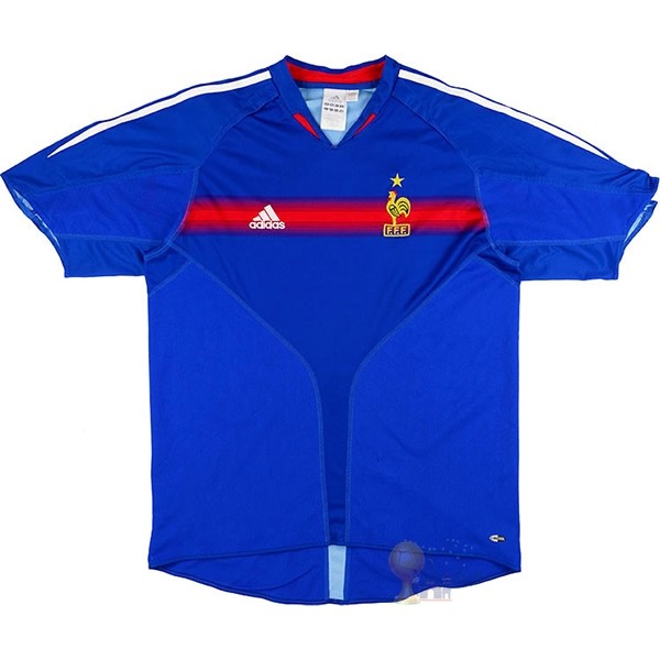 Calcio Maglie Home Maglia Francia Stile rétro 2004 Blu