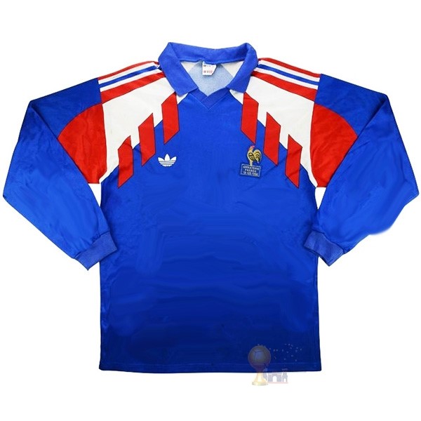 Calcio Maglie Home Manica lunga AC Milan Stile rétro 1988 1990 Blu