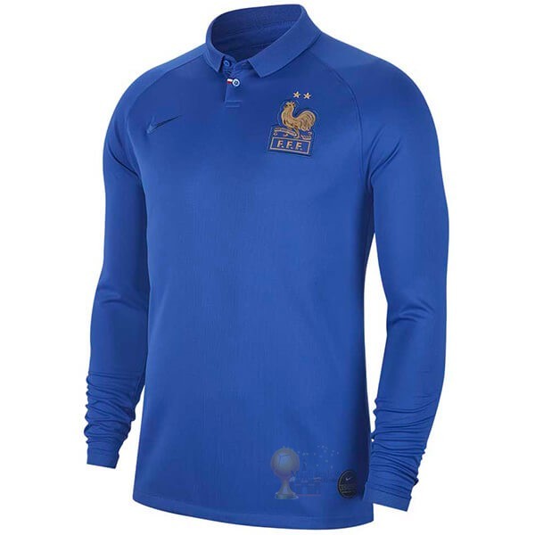 Calcio Maglie Édition commémoroative Manica lunga Francia 100th Blu