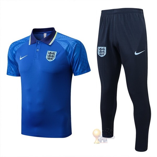 Calcio Maglie Set Completo Polo Inghilterra 2022 Blu