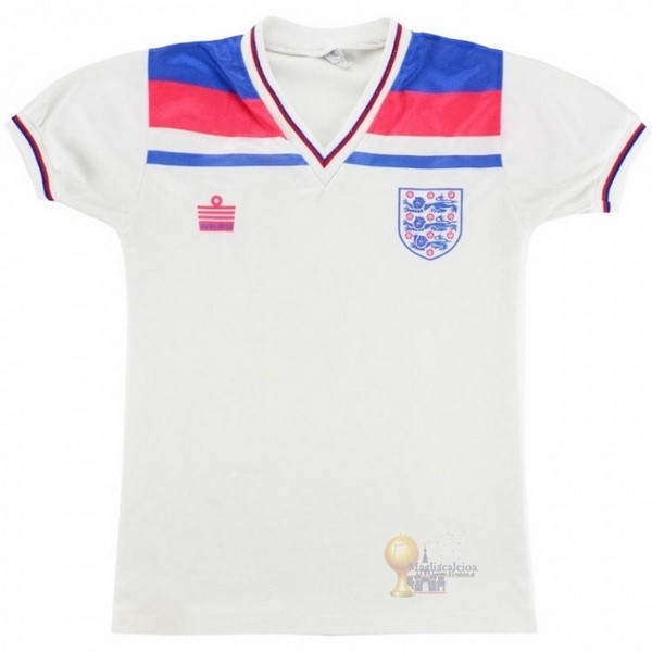 Calcio Maglie Home Maglia Inghilterra Stile rétro 1980 Bianco