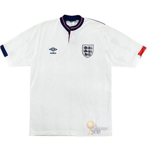 Calcio Maglie Home Maglia Inghilterra Stile rétro 1989 Bianco