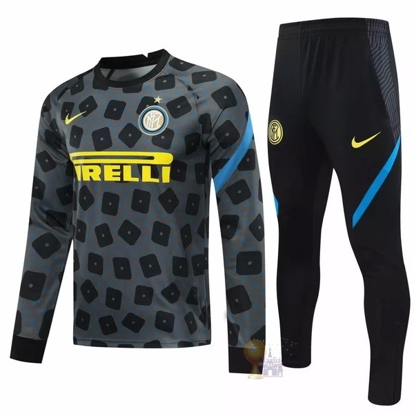 Calcio Maglie Giacca Inter Milán 2020 2021 Grigio Nero