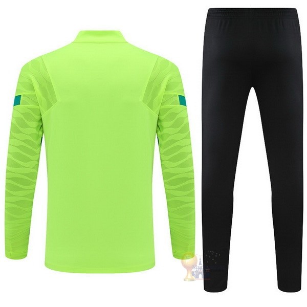 Calcio Maglie Giacca Inter Milán 2021 2022 Verde Fluorescente Nero