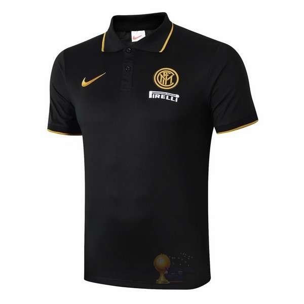 Calcio Maglie Polo Inter Milán 2019 2020 Giallo Nero