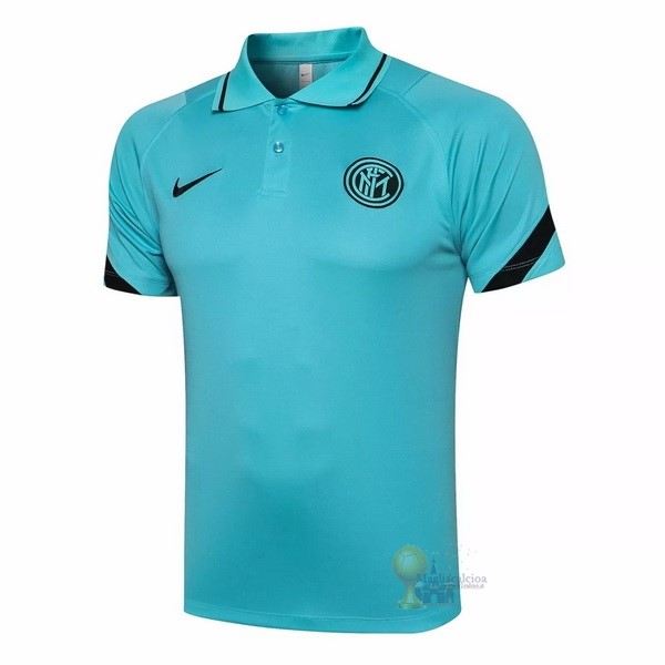 Calcio Maglie Polo Inter Milán 2021 2022 Verde Nero