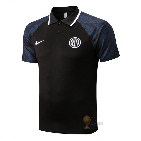 Calcio Maglie Polo Inter Milán 2022 2023 Nero Grigio